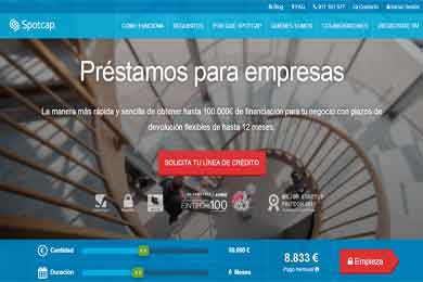 Spotcap, prestamo empresas